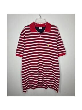 Brooks Brothers red white blue striped short sleeve polo shirt - medium